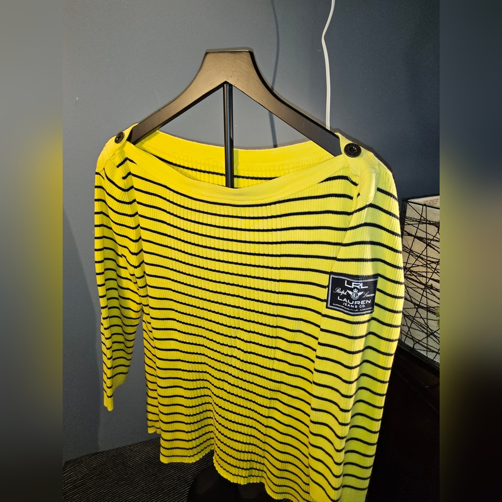 Ralph Lauren Yellow Striped Women's Sweater